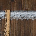 Кружево вязаное (тесьма) 37 мм, диз.K-10034 цв.голубой+белый, 3 метра, Kruzhevo