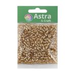 Бусины пластик (жемчуг) 3х6 мм, 15 г, Astra&Craft, золотисто-коричневый