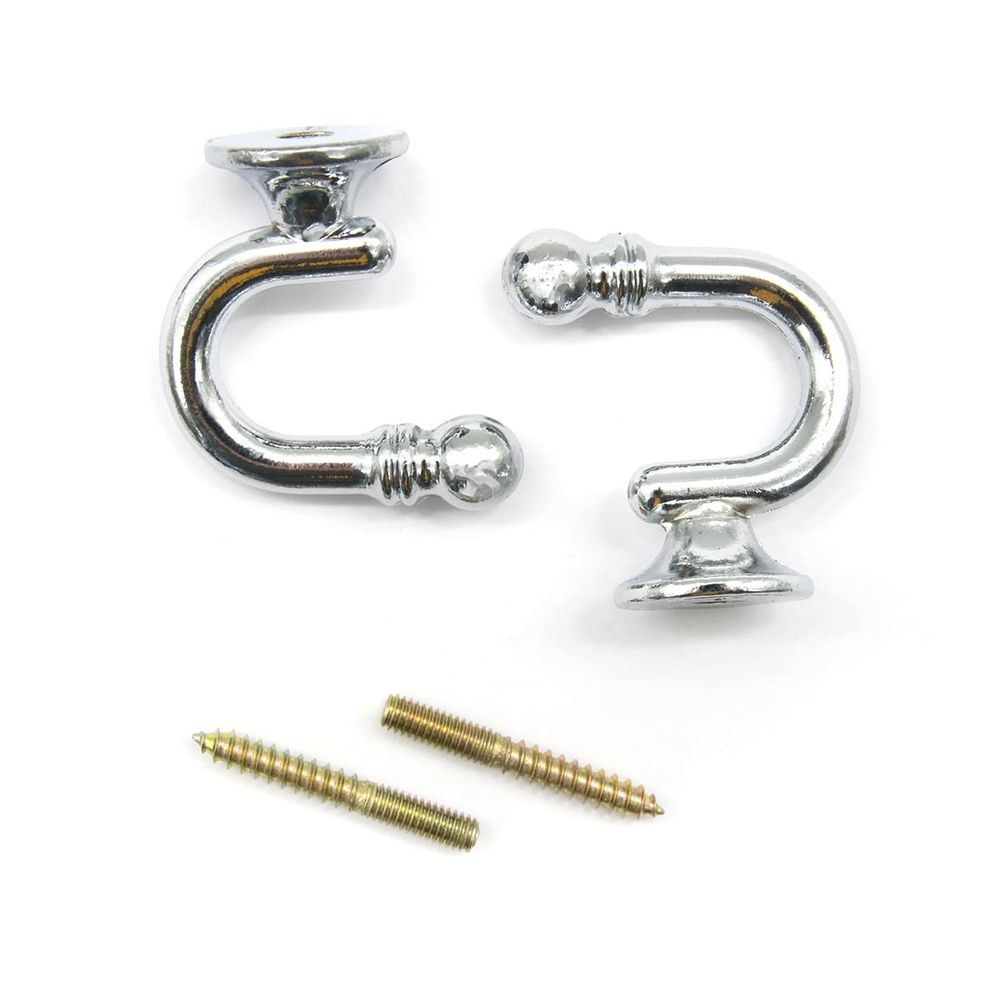 Крючки под подхваты ⌀19 мм, 4 серебро