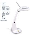 Лупа с подсветкой настольная ⌀10 см (ув.х1.75) + ⌀2.5 см (ув.х4), Ferstel FR-25