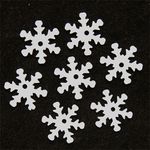 Пайетки фигурные снежинки 13 мм, Астра 10г, L010 белый, уп.10 шт