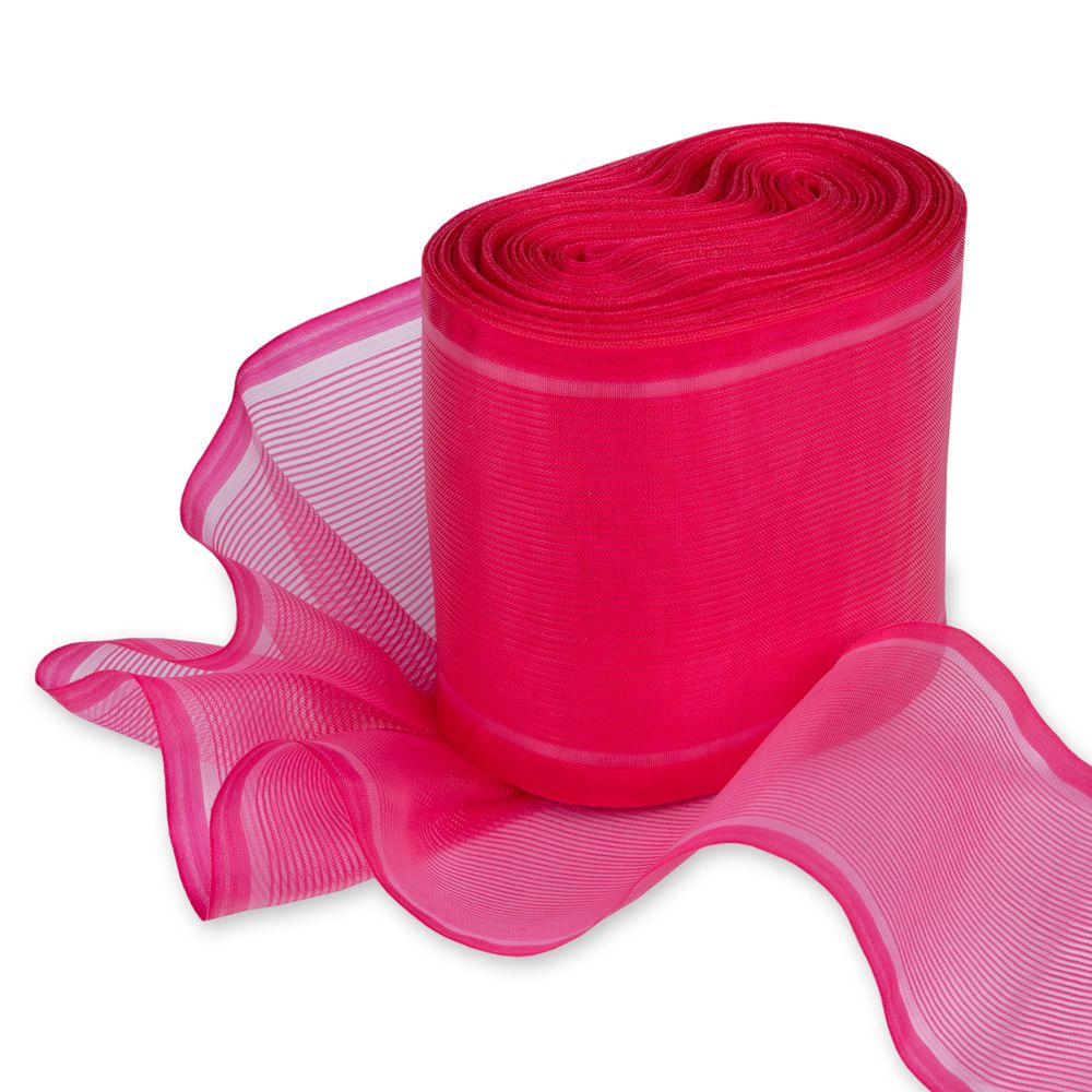 Лента капроновая (органза) для бантов 75-80.0 мм / 25±1 метров, малиновый, Gamma С 3622, Gamma С 3622