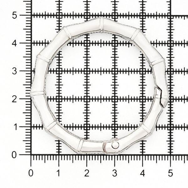 Карабин металл кольцо ⌀38 мм, декоративный, серебро (никель), MB_2231, 6 шт
