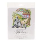 Набор для вышивания нитками Сделай своими руками Н-31, Новоселье. Еноты, 14.5х16 см