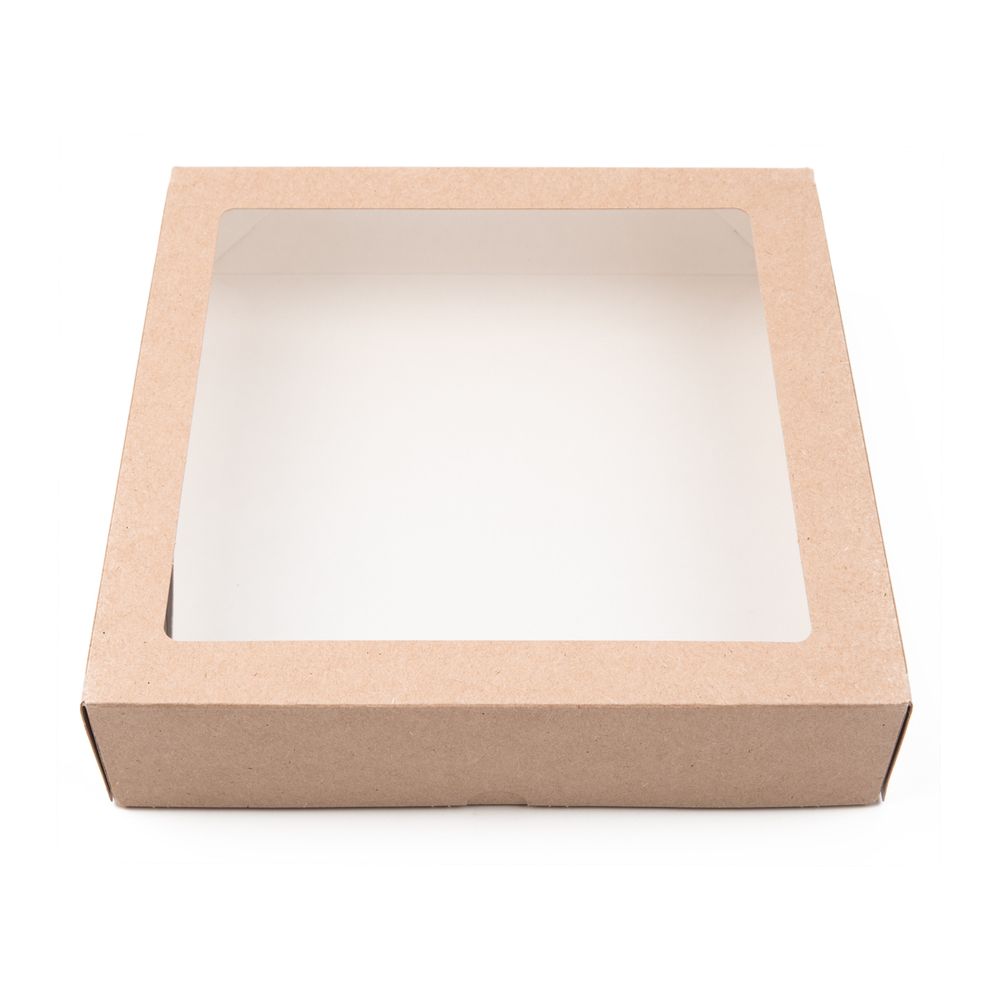 Коробка универсальная с окном 20х20х4.5 см, 5 шт, S-Chief BFC-037