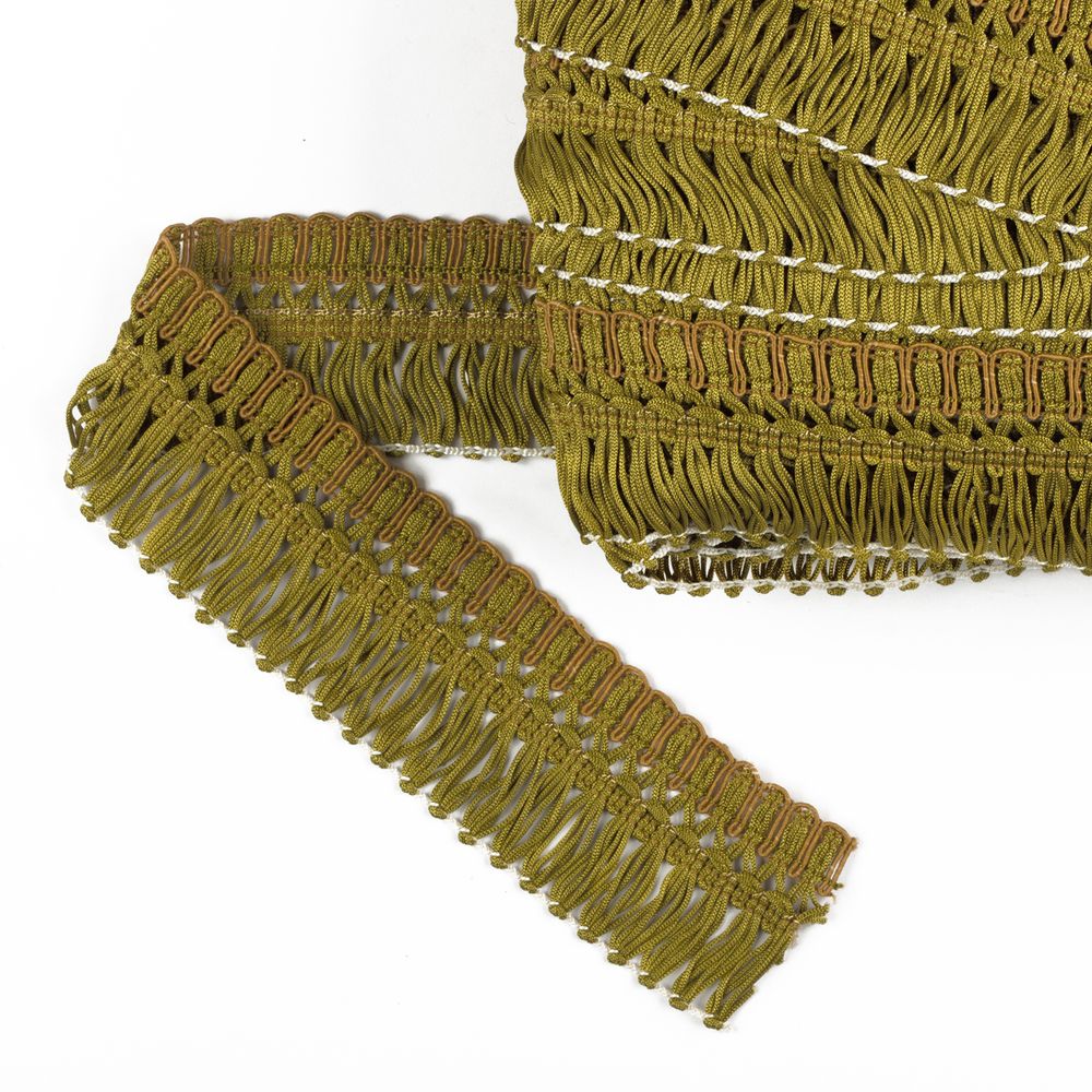Бахрома отделочная 55.0 мм / 25 метров, 092 оливковый, Gamma 6