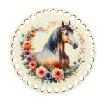 Набор донышек для вязания Глянцевый фанера ⌀15х0.4 см, 2 шт, 08 Лошадь, Love2art ДВ-01