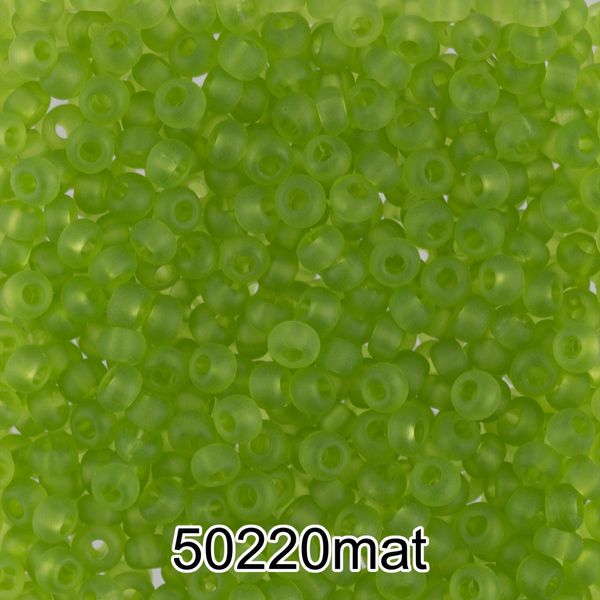 Бисер Preciosa 10/0 (2.3 мм), 500 г, 50220 mat (Ф636) салатовый мат.