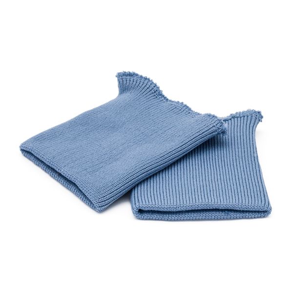 Манжеты трикотажные 8.0х9.5 см, 1 пара, средней плотности 14 кл, 1х1, 8189 джинс