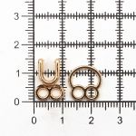 Крючки пришивные декоративные 12х22 мм, gold, золото, 12 шт