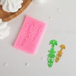 Молд 7,7х5х0,5 см, Цветочный узор, цвет микс