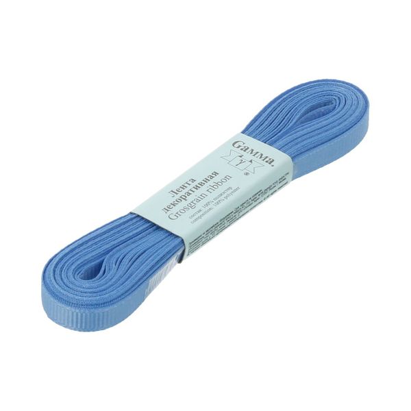 Лента репсовая нарезка 06.0 мм / 10 шт по 5.4 метра, 098 т.голубой, Gamma GR-06