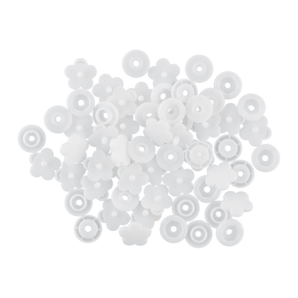 Кнопка рубашечная установочная пластик ⌀12 мм, 15 шт, 001 белый, Micron POM-12 FL