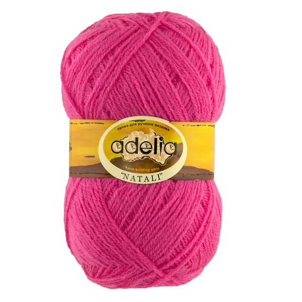 Пряжа Adelia Natali / уп.10 мот. по 50г, 300м, 26 яр.розовый