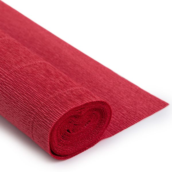 Бумага гофрированная (креповая) 180 г/м², 50 см / 2.5 метра, 17А6 красный, Blumentag GOF-180