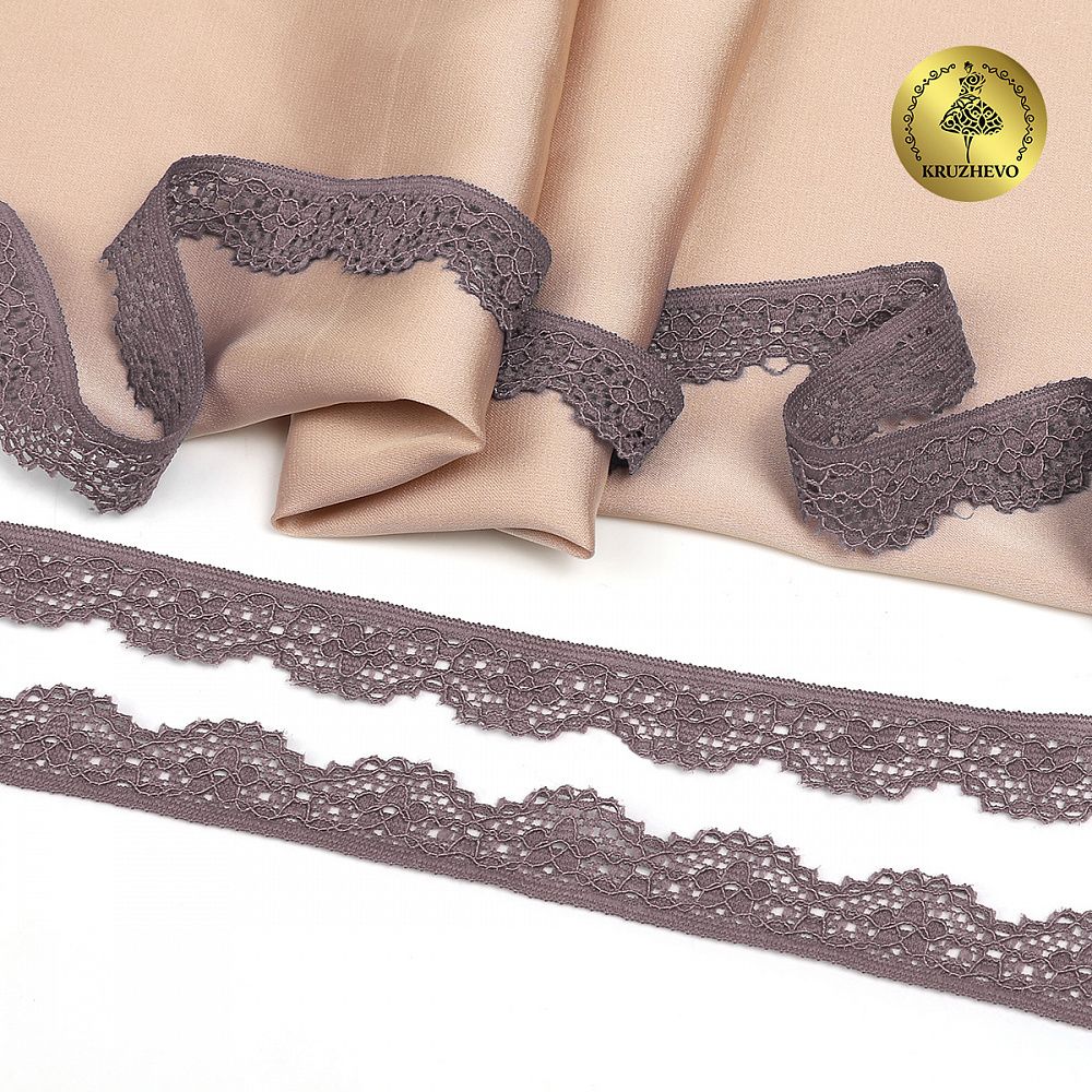 Кружево эластичное (стрейч) 8031 15мм цв.L620 морской туман, 50м, Kruzhevo