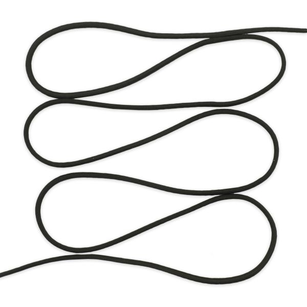 Резинка шляпная (шнур эластичный) ⌀3.0 мм / 30 метров, черный