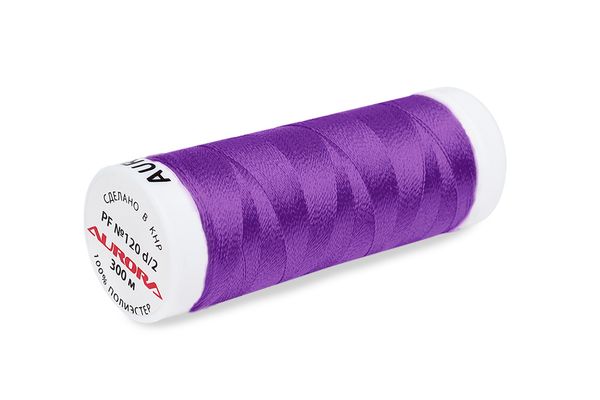 Нитки для креативных работ Aurora №120, 300 м, цв. PF676, 5 катушек