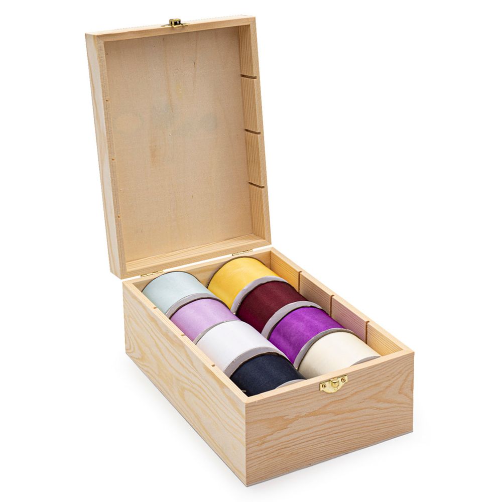 Заготовка для декорирования Шкатулка деревянная с четырьмя отсеками, сосна/фанера из тополя, 24х17х11см