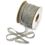 Лента клеевая нитепрошивная по косой с нитью 12мм цв.серый, рул.100м
