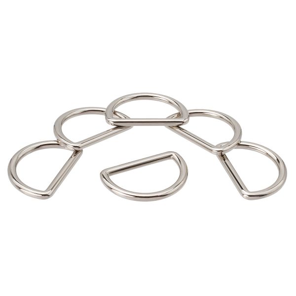 Полукольцо литое металл 25мм (32х21мм), никель, MB2328, 6 шт