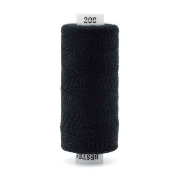 Нитки швейные бытовые Bestex 40/2, 365 м (400 ярд) / 10 кат., 200 черный
