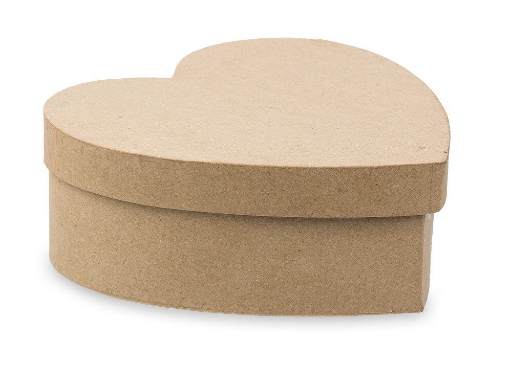 Заготовка из папье-маше Коробка, 20.3х20.3х7.6 см, в форме Сердца, PAM-134 Love2art