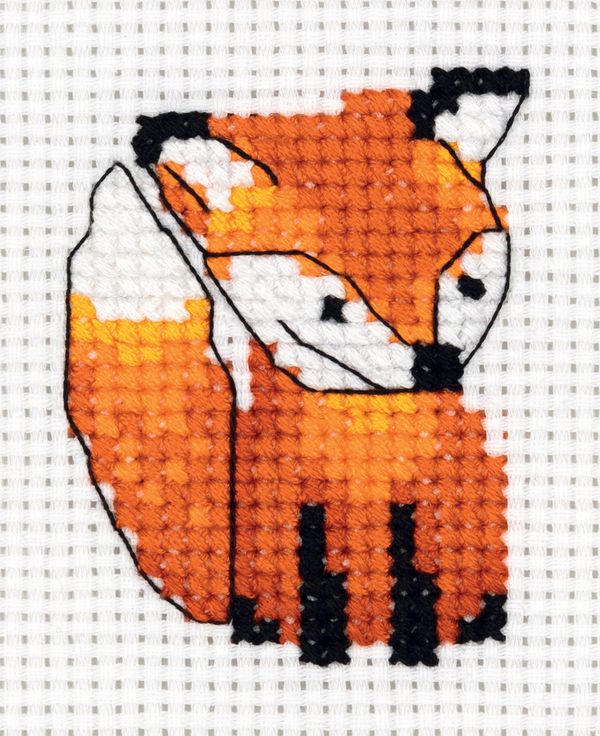 Набор для вышивания нитками Klart, Лисенок, 8х9 см