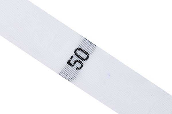 Этикетка-размерник жаккардовая тафта, размер 50 белый 10х32 мм, 500 шт