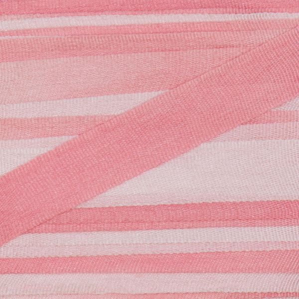 Лента (тесьма) шелковая 7.0 мм / 45.5±0.5 метров, M005 св. розовый/розовый, Gamma SRM-7