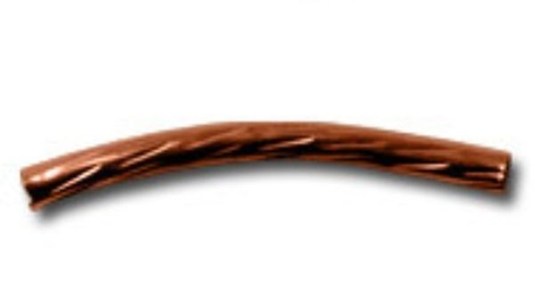 Трубочка для бижутерии металл 25 мм, 50 шт, рифлёная, №05 под медь, Zlatka DC-060