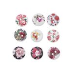 Украшения декоративные пуговицы деревянные Розы, 15 мм, 100 шт