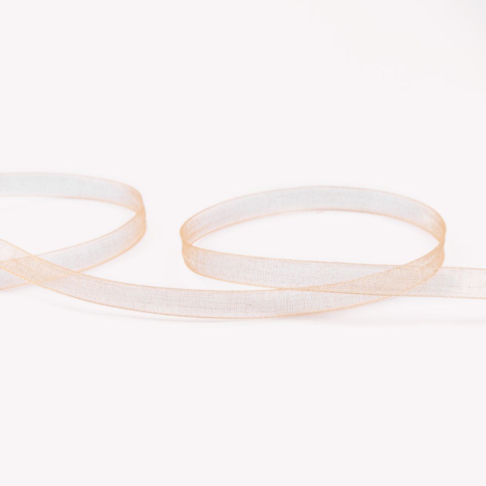 Лента капроновая (органза) _6.0 мм / 45.7 метров, 097 св. персиковый, Blitz OR-6