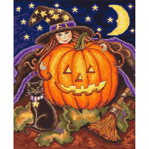 Набор для вышивания нитками LetiStitch, Pumpkin Girl 23х19см