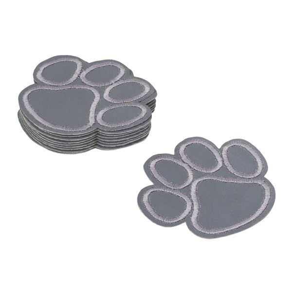 Светоотражающая термоаппликация лапка 6х5.5 см, 10шт