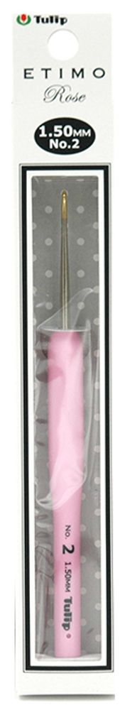 Крючок для вязания с ручкой Tulip Etimo Rose 1,5мм, TEL-02e