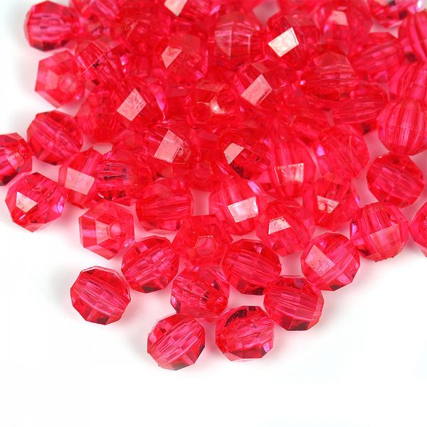 Бусины акрил ⌀10 мм, MG.3244-23, цв.23 св.малиновый, 500 г, Magic4Hobby