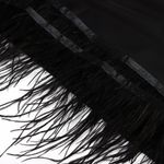 Перья на ленте декоративные Страус FBY-15-100 15см черный уп.2м