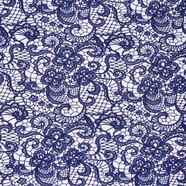 Сетка бельевая эластичная 120 г/м², шир.150 см / 1 метр, T-0822, цв.1 принт Кружево /T-0822.1.1/