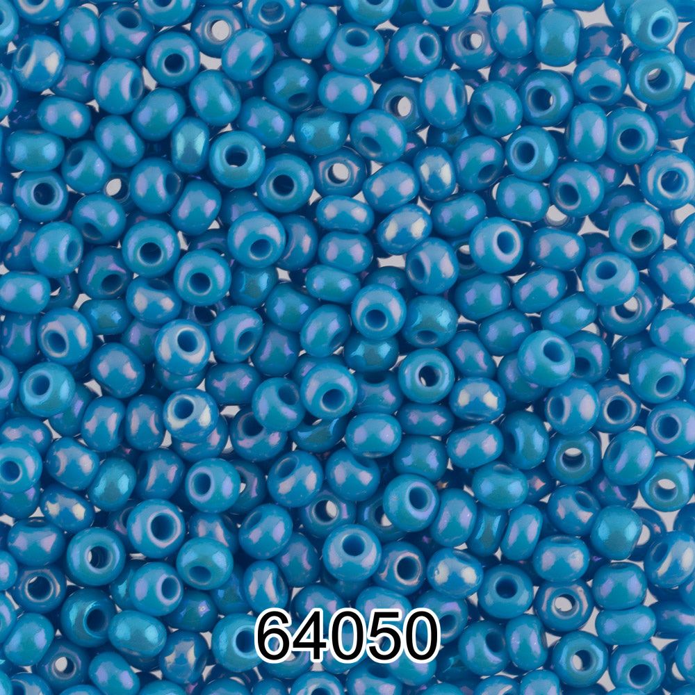 Бисер Preciosa 10/0 (2.3 мм), 500 г, 64050 (Ф288) голубой