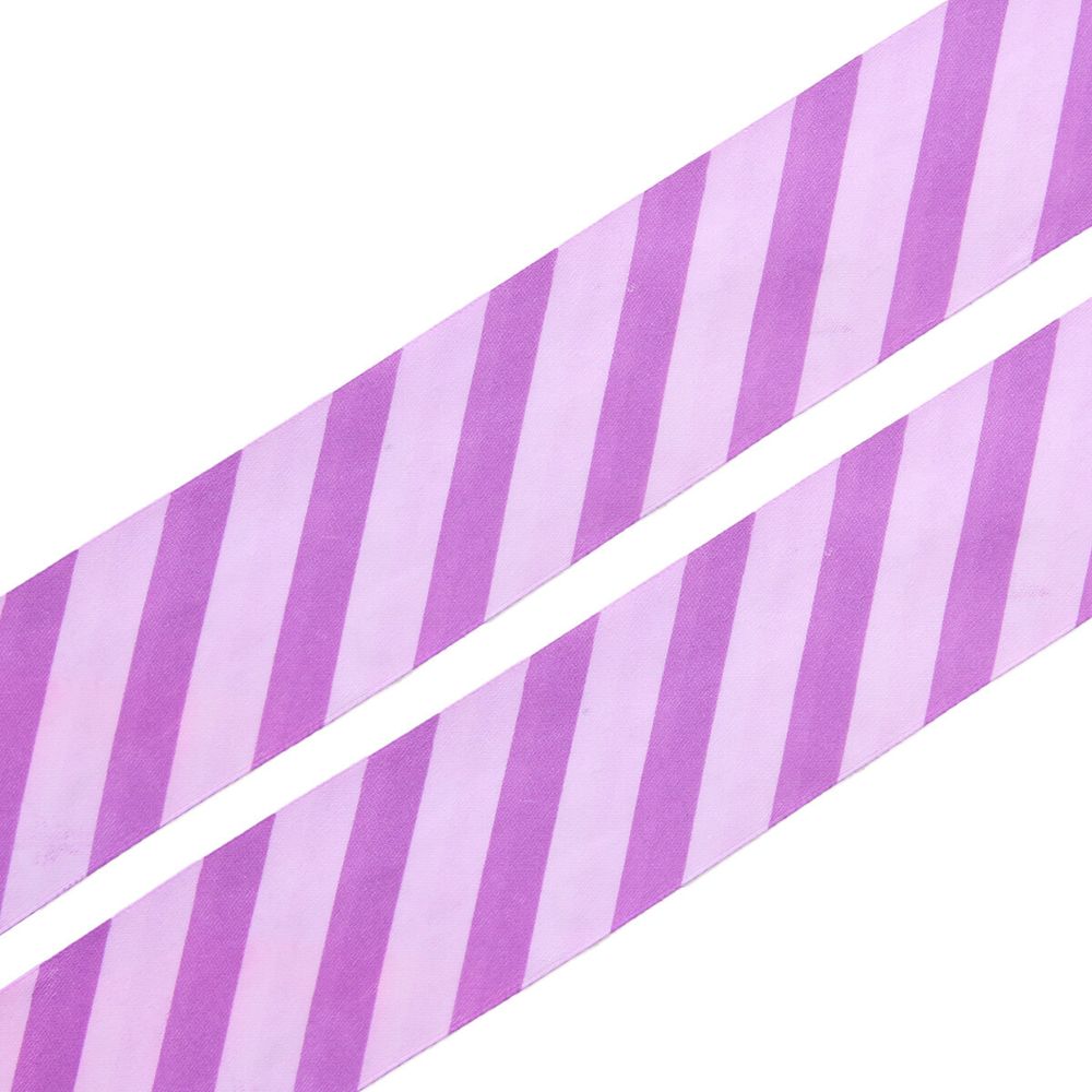 Лента атласная с рисунком 45.0 мм, Диагональ, 3м (фиолетовый)