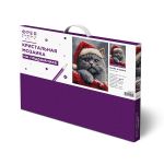 Кристальная (алмазная) мозаика Фрея ALPD-313, на подрамнике, Котик в шапке, 30х40 см