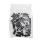 Наконечник для шнура металл 20,7х7 мм, металл, черная резина, 6660-0073, 20 шт