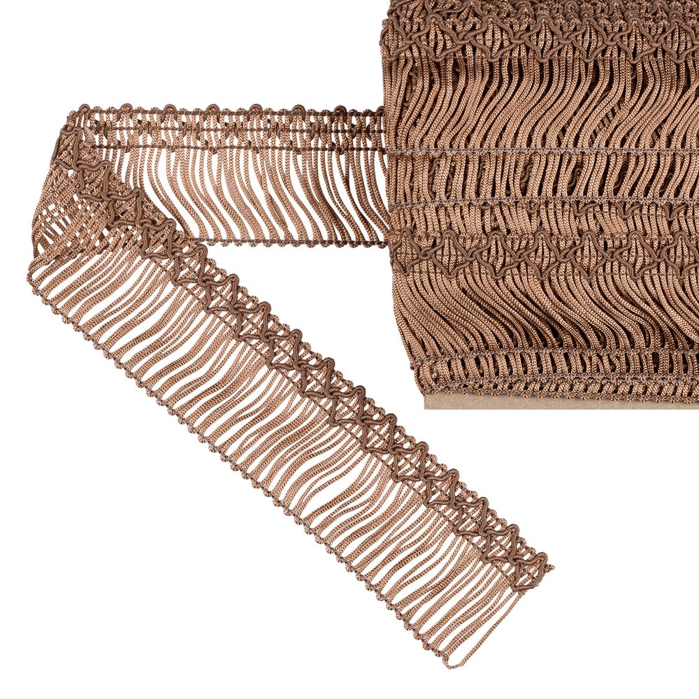 Бахрома отделочная 35.0 мм / 16 метров, 107 бежевый, Gamma А-06