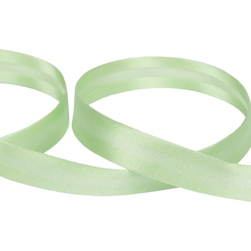 Косая бейка атласная 15 мм / 132±1 метра, В132 св. салатовый, NGK-15P