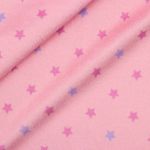 Мех коротковорсовый 3мм с принтом звезды, 47*47см (±2см), 100% п/э (светло-розовый/розовый/сирень) 29496