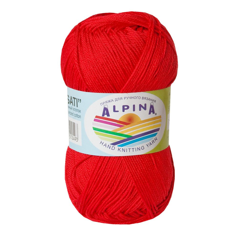 Пряжа Alpina Sati / уп.10 мот. по 50г, 170м, 179 красный