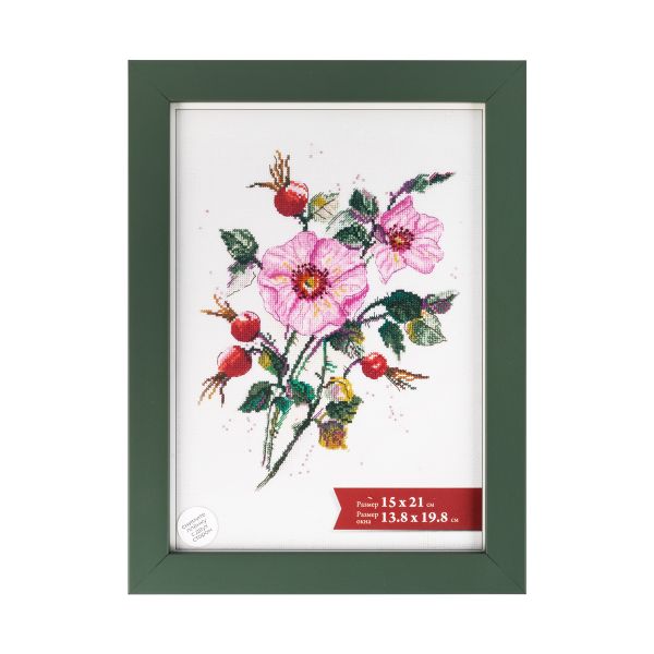 Рамка для картины (фото) пластик с оргстеклом 15х21 см, оливковый, Gamma ПРК-20