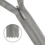Молния потайная (скрытая) Т3 (3 мм) 1 зам., н/раз., 20 см, св.серый, 31205 / 20, 10 шт