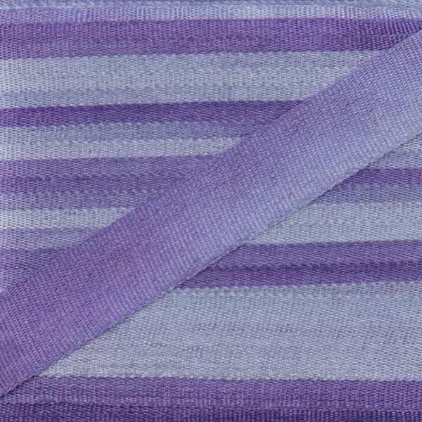 Лента (тесьма) шелковая 7.0 мм / 45.5±0.5 метров, M030 сиреневый/т.сиреневый, Gamma SRM-7